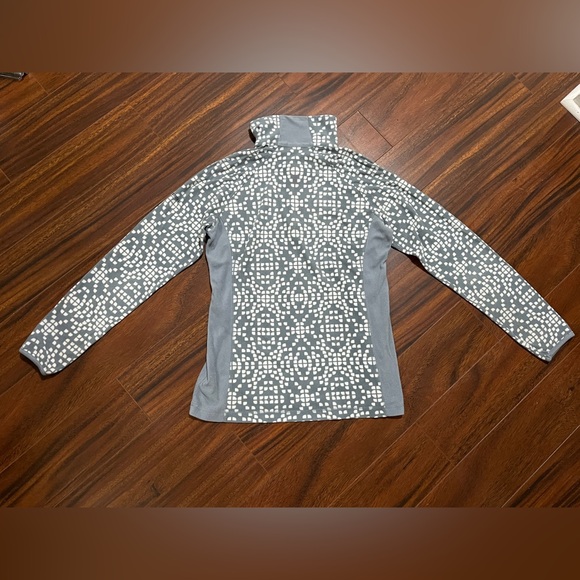 Columbia women’s medium quarter zip fleece pullover sweater, grey white - Picture 13 of 13